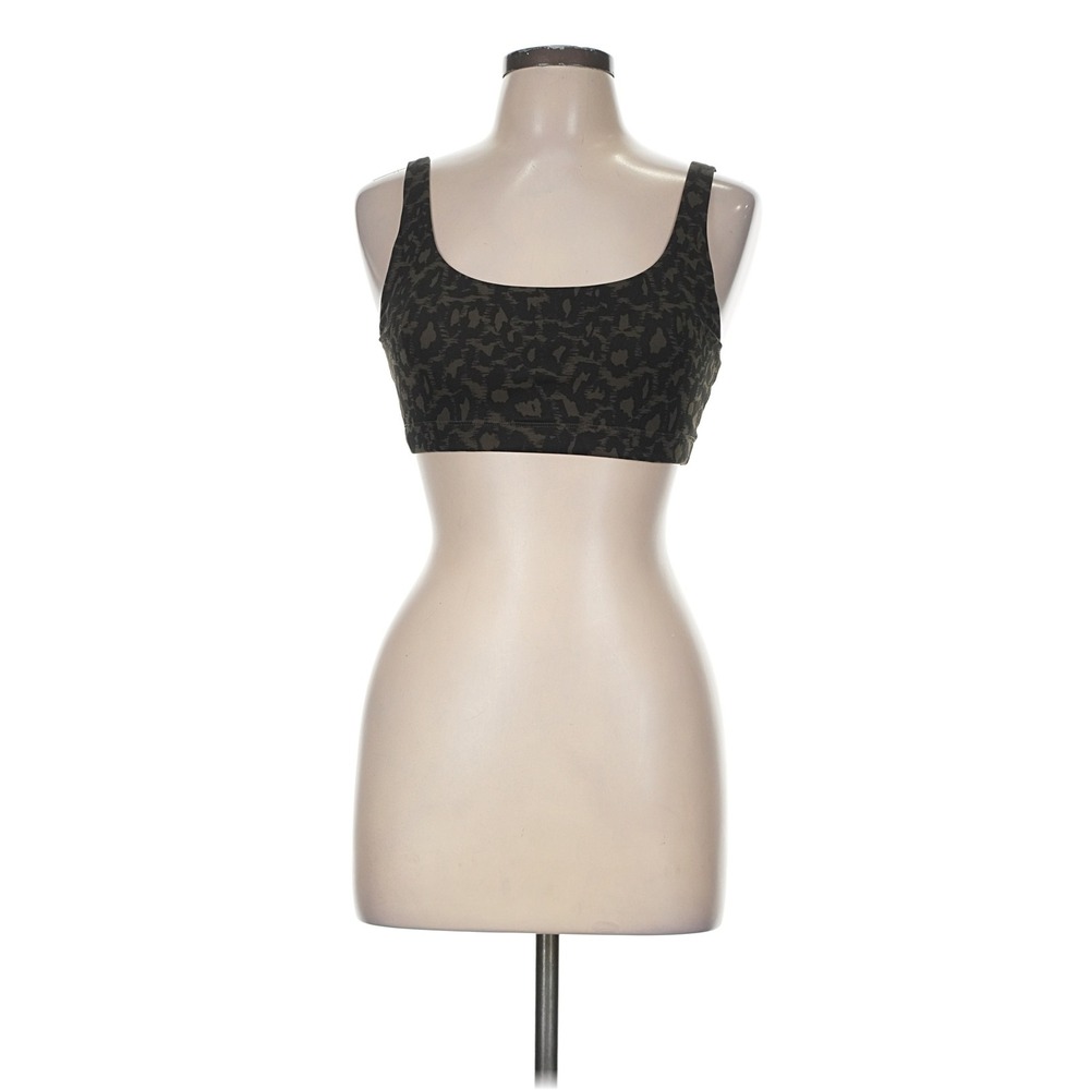 Vuori Daily Bra Womens Medium Dark Camo Leopard Print Scoop Neck VW158 - Picture 2 of 13